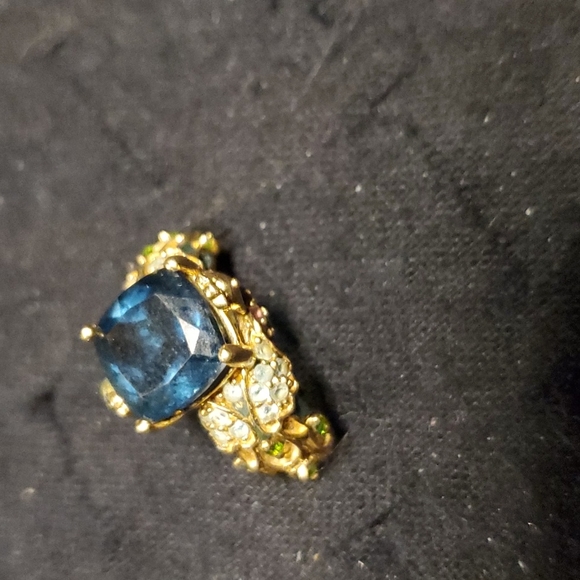 Victoria Wieck Jewelry - Victoria Wieck London Blue Topaz Peacock Ring 14K Yellow Gold